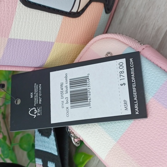 Karl Lagerfeld Blush Combo Camera Bag NWT - Picture 4 of 10
